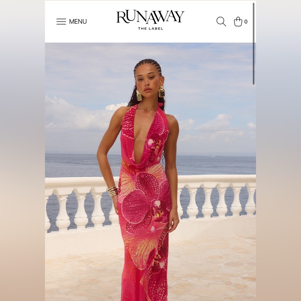 Runaway The Label Pink Lexi Maxi Dress